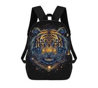 sinyumoney Golden Tiger Art Print Mochila Escolar Impresa En 3D 17inch Mochilas De Moda Para Niños, Mochilas Escolares Para Niños De Primaria Y Secundaria