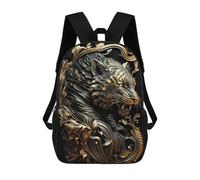 sinyumoney Golden Tiger Artwork Mochilas Infantiles Impresas En 3D, Mochilas De Moda Informales, Mochilas De Viaje Bonitas, Mochilas Informales Para Exteriores Para Niños Y Niñas 17inch