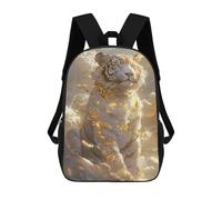 sinyumoney Golden Tiger Fantasy Artwork Mochila Escolar Grande Para Niños, Niñas, Adolescentes, Hombres Y Mujeres 17inch