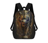 sinyumoney Golden Tiger Fantasy Artwork Mochilas Infantiles Mochila Escolar Impresa En 3D Para Niños Mochilas De Viaje Bolsas Para Libros Para Niños 17inch Mochila Escolar