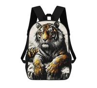 sinyumoney Golden Tiger Mochila Escolar Impresa En 3D Para Niños, Mochila Escolar, Mochilas De Viaje, Bolso Informal De Moda Para Niños Y Estudiantes 17inch