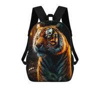 sinyumoney Golden Tiger Portrait -2 Mochila Escolar Impresa En 3D Mochilas Informales Para Niños Mochila Escolar Impresa En 3D Para Niños De Primaria Y Secundaria 17inch