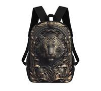 sinyumoney Golden Tiger Portrait-5 Mochila Infantil, Mochila Escolar Infantil, Mochilas Escolares Impresas En 3D Para Niños Y Estudiantes Adolescentes 17inch