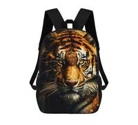 sinyumoney Golden Tiger Portrait Mochilas Mochilas Infantiles Mochila Escolar Mochila Escolar Infantil Impresa En 3D Mochilas De Viaje De Moda Para Niños De Primaria Y Secundaria 17inch