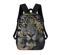 sinyumoney Golden Tiger's Gaze Mochila Infantil, Mochila Escolar Para Niños, Mochila Escolar Infantil Con Estampado 3D De Dibujos Animados, Mochila De Gran Capacidad Para Niños Y Niñas 17inch