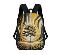 sinyumoney Golden Tree Abstract Painting Mochila Infantil, Mochila Escolar Infantil, Mochilas Escolares Impresas En 3D Para Niños Y Estudiantes Adolescentes 17inch