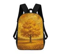 sinyumoney Golden Tree in Field Mochila, Mochila Escolar Impresa En 3D, Bolsa Para El Almuerzo Escolar, Mochila De Viaje, Mochila Para Amigos, Mochila Escolar Para Niñas Y Niños 17inch