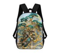 sinyumoney Golden Tree of Harmony Art Mochila Escolar Impresa En 3D Para Niños, Mochila Escolar Informal De Moda Para Viajes Para Niños Y Estudiantes 17inch