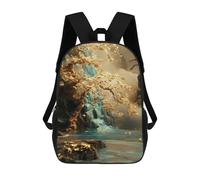 sinyumoney Golden Tree of Harmony Cherry Blossom Mochila Infantil Para Niñas, Mochila Escolar 3D, Mochila Para Niños Pequeños, Mochila Informal De Día, Mochila Escolar De Moda 17inch