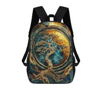 sinyumoney Golden Tree of Serenity Mochila Infantil, Mochila Escolar De Gran Capacidad Para Estudiantes, Mochila Para Libros, Mochila Para Niños, Niñas, Adultos Y Adolescentes 17inch