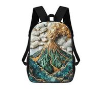 sinyumoney Golden Veins of The Earth Art Mochila Escolar, Mochila Infantil Para Niños Y Adolescentes, Regalos, Mochilas De Día Con Impresión 3D, Mochila Escolar, Mochila Para Libros 17inch