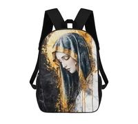 sinyumoney Golden Virgin Mary Mochila Escolar Mochila Para Niños Impresa En 3D Mochilas Infantiles Para Niños Y Niñas Mochilas Escolares Mochilas De Viaje Para Niños 17inch