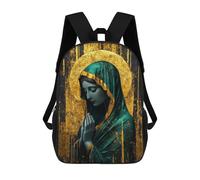sinyumoney Golden Virgin Mary Painting Mochila Escolar De Moda, Mochila Para Material Escolar, Mochila Impermeable Informal Para Acampar, Aventuras Al Aire Libre Y Viajes Diarios 17inch