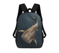 sinyumoney Golden Whale Gold Mochila, Mochila Escolar Impresa En 3D, Bolsa Para El Almuerzo Escolar, Mochila De Viaje, Mochila Para Amigos, Mochila Escolar Para Niñas Y Niños 17inch