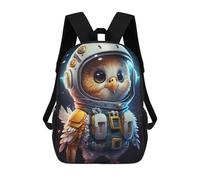 Sinyumoney Golden White Wolf Mochila Escolar Para Niños Impreso En 3D, Ideal Para Viajes Y Lecturas, Para Niños Y Estudiantes De Primaria, Astronaut Space Eagle, 17"