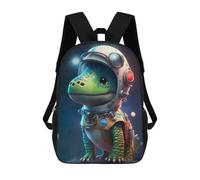 Sinyumoney Golden White Wolf Mochila Escolar Para Niños Impreso En 3D, Ideal Para Viajes Y Lecturas, Para Niños Y Estudiantes De Primaria, Astronaut Space Dinosaurio, 17"