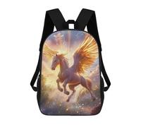 sinyumoney Golden Winged Horse Fantasy Art Mochila Escolar Ligera Para Aeropuerto Y Universidad Para Estudiantes. Mochila Para La Escuela/trabajo/viajes 17inch