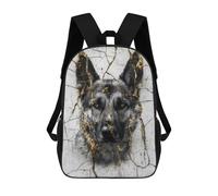 sinyumoney Golden Wolf Wall Art Print Mochilas Infantiles Impresas En 3D De 17 Pulgadas. Mochila Escolar Informal Impresa En 3D Para Niños De Primaria Y Secundaria.