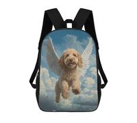 sinyumoney Goldendoodle Dog Flying in The Sky Goldendoodle Remembrance Wall Art Mochila Escolar Impermeable Para Ordenador Portátil Para Adolescentes, Chicas, Chicos, Mujeres Y Hombres 17inch