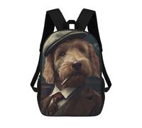 sinyumoney Goldendoodle Dog Gangster Mochila Escolar, Mochila De Negocios, Mochila Impermeable Para Libros Para Hombres, Mujeres Y Adolescentes 17inch