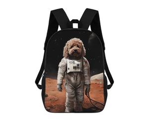 sinyumoney Goldendoodle Dog On Mars Mochila Escolar, Mochila De Negocios Para Portátil, Mochila Informal Unisex Para Hombres, Mujeres Y Adolescentes 17inch
