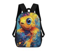 sinyumoney Goldfish Big Eyes Mochila Infantil Para Niñas Y Niños, Mochila De Día, Escuela Primaria, Perfecta Para La Vuelta Al Cole O Educación Física, Regalos Y Viajes 17inch