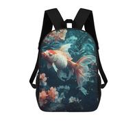 sinyumoney Goldfish in Bloom Mochila Infantil Para Niñas Y Niños, Mochila De Día, Escuela Primaria, Perfecta Para La Vuelta Al Cole O Educación Física, Regalos Y Viajes 17inch