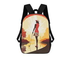sinyumoney Golf Girl Mochila Infantil De Moda Divertida Mochila Escolar Para Niños Y Adolescentes Con Impresión 3D Para Niños 17inch