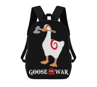 sinyumoney Goose Duck Funny Gaming Mochilas Impresas En 3D 17inch Mochila Escolar Infantil Para Exteriores, Mochila Informal De Día, Bolsas De Viaje Informales Para Estudiantes De Secundaria