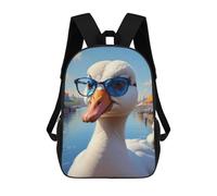 sinyumoney Goose Oil Painting Mochila Escolar Infantil Impresa En 3D Para Niños, Mochilas De Viaje, Bolsas Para Libros Para Niños Estudiantes De Primaria 17inch