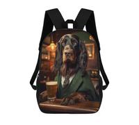 sinyumoney Gordon Setter in The Pub Mochila Escolar Mochila De Día Mochila De Negocios Mochila Impermeable Para Libros Para Hombres/mujeres 17inch