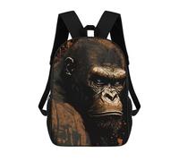 sinyumoney Gorilla Abstract Portrait Mochila, Mochila Infantil, Mochila Escolar Para Estudiantes, Mochila Para Libros, Mochila Escolar Impresa En 3D Para Niños Y Niñas 17inch