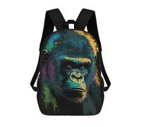 sinyumoney Gorilla Art Style 2 Mochila Infantil De Moda Divertida Mochila Escolar Para Niños Y Adolescentes Con Impresión 3D Para Niños 17inch