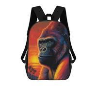 sinyumoney Gorilla Art Style 4 Mochila Escolar Infantil Impresa En 3D Para Niños, Mochila De Viaje De Alta Capacidad, Bolsas Para Libros, Mochila Escolar Infantil 17inch