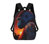 sinyumoney Gorilla Art Style 6 Mochila Escolar Infantil Impresa En 3D, Mochila Informal De Moda Para Niños, Mochila De Viaje De Alta Capacidad Para Libros Para Niños 17inch
