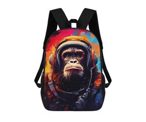 sinyumoney Gorilla Astronaut Space Suit Mochila Escolar Infantil De 17 Pulgadas, Mochila Escolar Impresa En 3D Para Niños De Primaria Y Secundaria