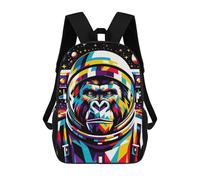 sinyumoney Gorilla Astronaut Wpap Mochila Infantil Para Niñas, Mochila Escolar 3D, Mochila Para Niños Pequeños, Mochila Informal De Día, Mochila Escolar De Moda 17inch
