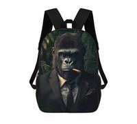 sinyumoney Gorilla Boss Monkey Cigar in Suit Mochilas Infantiles Escolares Impresas En 3D, Mochilas Para Niños, Mochilas De Viaje Para Niños Y Niñas, Mochilas Escolares Para Niños 17inch