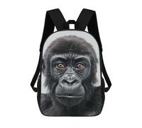 sinyumoney Gorilla Face Mochila Escolar Infantil Impresa En 3D 17inch Mochilas De Moda Para Niños De Primaria Y Secundaria