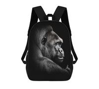 sinyumoney Gorilla Face Poster Mochila Escolar Infantil Impresa En 3D 17inch Mochilas De Moda Para Niños De Primaria Y Secundaria