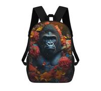 sinyumoney Gorilla Flowers Mochila Escolar Infantil De 17 Pulgadas Con Estampado 3D De Películas De Anime Para Niños, Mochila De Viaje, Mochila Escolar Infantil