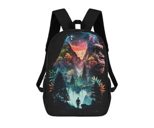 sinyumoney Gorilla Forest Fantasy Mochila Infantil De Moda Divertida Mochila Escolar Para Niños Y Adolescentes Con Impresión 3D Para Niños 17inch