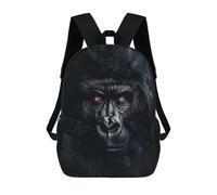 sinyumoney Gorilla in Black Smoke Mochila Escolar Infantil Impresa En 3D Para Niños, Mochilas De Viaje, Bolsas Para Libros, Mochila Escolar Infantil 17inch