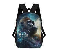 sinyumoney Gorilla in Cosmic Space Mochilas Para Niños, Mochilas Escolares Personalizadas En 3D Para Niños Y Niñas, Mochilas Escolares Grandes, Mochilas Informales Para El Día A Día 17inch