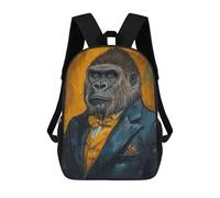 sinyumoney Gorilla in Suit Mochila, Mochila Infantil, Mochila Escolar Para Estudiantes, Mochila Para Libros, Mochila Escolar Impresa En 3D Para Niños Y Niñas 17inch