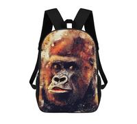 sinyumoney Gorilla Mochila Infantil, Mochila Escolar Impresa En 3D, Mochila Para Niños Y Niñas, Mochila Escolar Ajustable Para La Escuela Primaria 17inch