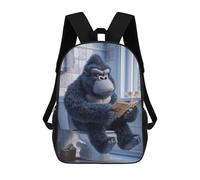 sinyumoney Gorilla Reading on Toilet Mochilas Impresas En 3D Para Niños 17inch Mochilas De Moda Informales Para El Día A Día, Bolsas De Viaje, Mochilas Informales Para Exteriores Para Niños Y Niñas