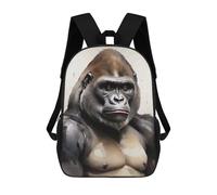 sinyumoney Gorilla Watercolor Mochila Infantil, Mochila Escolar Para Niños Y Adolescentes, Mochila De Viaje, Mochila Escolar, Mochila Para Libros 17inch