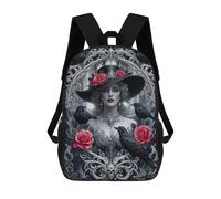 sinyumoney Gothic Beauty Mochila Escolar Impresa En 3D Mochilas Informales Para Niños Mochila Escolar Impresa En 3D Para Niños De Primaria Y Secundaria 17inch