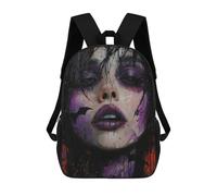 sinyumoney Gothic Fashion Mochilas De Moda Impresas En 3D 17inch Mochila Escolar Informal Para Niños De Primaria Y Secundaria
